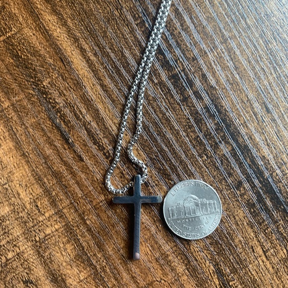 Sliver Cross Necklace - Picture 3 of 3